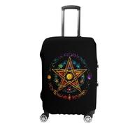 FWJZDSP Wiccan Pentagram Witchcraft Magic Pagan Star Luggage Cover Protector Printed Washable Anti-Scratch Travel Suitcase Covers L