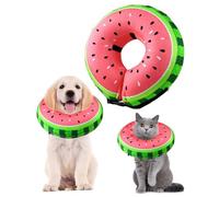 FWLWTWSS Inflatable Dog & Cat Cone Collar - Soft Adjustable Recovery Collar for After Surgery, Comfy Protective Donut Buster Collar, No Block Vision, Post-Op Care (Small)