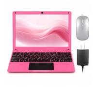 Fwmntu Mini Laptop Computer with Celeron Processor (up to 2.6Ghz),8GB RAM, 256GB SSD, HD IPS Screen, Portable Educational Notebook for Learning, Office Work, Pink