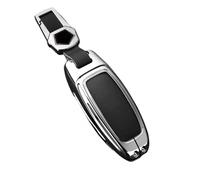 FWNERGUL Car Key Case Cover Shell Holder Protection Compatible for Audi Q8 A6 A3 A8 C8 S6 RS6 A7 S7 RS7 RSQ8 8Y D5 4N RS E-tron GT Q4 Q7 Zinc Alloy(D-silver black chain)