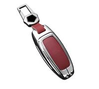 FWNERGUL Car Key Case Cover Shell Holder Protection Compatible for Audi Q8 A6 A3 A8 C8 S6 RS6 A7 S7 RS7 RSQ8 8Y D5 4N RS E-tron GT Q4 Q7 Zinc Alloy(D-silver red chain)