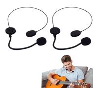 FWORUAIS 2pcs Black Fake Microphone Headset Prop for Cosplay and Party Accessories