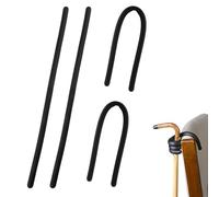 FWORUAIS 4 Pcs Walking Stick Holder, Cane Crutches Holder, Black DIY Crutch Accessories, Stop Walking Stick Falling to The Ground Mobility Accessories