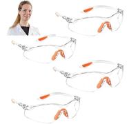 FWORUAIS Eye Protection Glasses Anti Scratch Spectacles Glasses Anti Fog Safety Goggles Protective Equipment Security Glasses for Construction Laboratory Chemicals(4pcs
