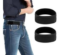 FWORUAIS No Buckle Belt 2pcs - Lazy Adjustable Belt,Adjustable Invisible Side Belts,No Buckle Elastic Belt,No Buckle Belts For Men For Walking,Work,Home,Traveling,Jeans Pants,Convenience Belt