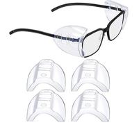 FWORUAIS Side Shields,Shields Slip on Clear Side Shields,Glasses Side Safety Protection,Safety Glasses Side Shield,Universal Side Shield Safety Glasses for Small to Medium Eyeglasses(2 Pairs Clear)