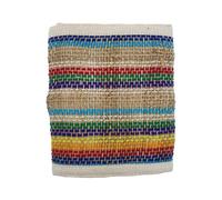 Fwosi Tri-Fold Hemp Wallet - Organic Cotton Purse Coin Bag - Unisex Hippie Style Bohemian Embroidered Purse - 5 Compartments, Zipper Closure - Handmade in Nepal, Multicolored
