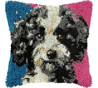 FWRTYCB DIY Latch Hook Pillow Kit Animal Dog Knitting Kits Cushion