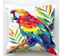 FWRTYCB Latch Hook Pillow Kits for Adults Colorful Parrot Knitting Kits Cu