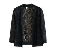 FWSHANGMAO Ladiery Shrug,Women'S Bolero Shrug Short Shawl Summer Lightweight Open Front Mesh Cardigan Festival Jacket Floral Lace Blouse Jacket Elegant Beach Cover-Ups For Dresses,Black,L