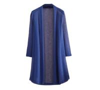 FWSHANGMAO Ladiery Shrug,Women'S Long Cardigan Long Sleeves Loose Plain Soft See-Through Cardigan Jacket Summer Long Open Front Kimono Kaftans Shrug Bolero Swimsuit Cover-Up For Dresses,Blue,3Xl