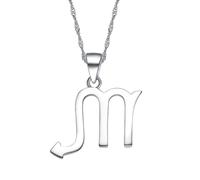 FWSHANGMAO Sterling Silver Necklace,S925 Sterling Silver Necklace for Women Zodiac Signs Necklace Scorpio Pendant Necklace Fashion Accessory Zircon Necklace Gift Jewelry for Girls