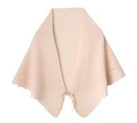 FWSHANGMAO Women Crochet Shawl Wrap Solid Color Crochet Cape Poncho with Buttons Knit Triangle Scarf Winter Autumn Shoulder Cover Wrap for Bed, Sofa, Office Beige