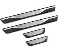 FWSHEN Car Door Sill Plate Protectors for VW Touran 2016-2024 Auto Entry Guards Scuff Cover Panel Protector Rubber Anti Scratch Front Rear Pedal