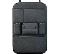 FWSHEN Primst Leather Car Backseat Organizer for VW Passat (2021-2022) Foldable Table Tray Car Seat Back Protectors Kick Mats Car Seat Organizer,A