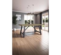 Fwstyle 1.6M Solid Pine Modern Fixed Top Dining Table In Brown Brown One Size
