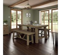 Fwstyle 1.6M Solid Ping Fixed Top Dining Table