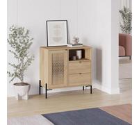 Fwstyle 1 Door 2 Drawer Sapphire Oak Effect Sideboard Cabinet