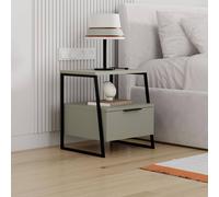 1 Door Ash Green Bedside Table Nightstand Cabinet FWStyle Green One Size