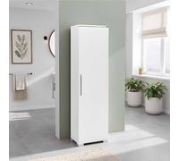 Fwstyle 1 Door Storage Cabinet Unit White Gloss Adjustable Shelves White