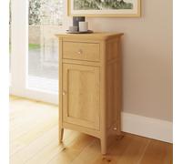 FWStyle 1 Drawer 1 Door Slim Natural Ash Sideboard Ready Assembled in Brown FWStyle Brown