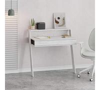 Fwstyle 1 Drawer 1 Shelf Home Office Wall Mounted Study Desk Ancient White