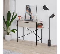 Fwstyle 1 Drawer 2 Shelf Sandstone Console Table In Beige Beige