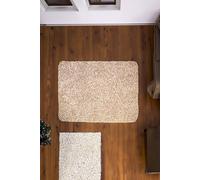 Fwstyle 100% Cotton Dirt Stopper Anti Slip Door Mat 65X150Cm In Mid Grey