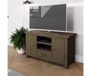 FWSTYLE 2 Door 1 Drawer Large Tv Unit Solid Reclaimed Natural Pine