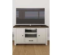 Fwstyle 2 Door 1 Drawer Open Shelf Handmade Solid Reclaimed Truffle Pine Tv Unit In Brown Brown One Size