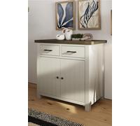 2 Door 2 Drawer Handmade Solid Reclaimed Pine Small Sideboard FWStyle Nude One Size