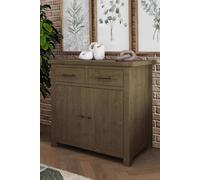 2 Door 2 Drawer Sideboard Solid Natural Reclaimed Pine FWStyle Brown One Size