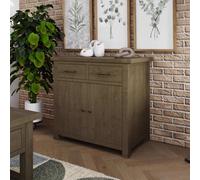 FWSTYLE 2 Door 2 Drawer Small Sideboard Solid Reclaimed Natural Pine