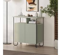 2 Door Ash Green Sideboard Storage Unit FWStyle Green One Size