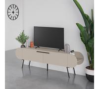 Fwstyle 2 Door Capsule Tv Stand Entertainment Unit Sandstone In Beige Beige