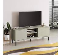 Fwstyle 2 Door Curved Tv Unit Stand Ash Green Green