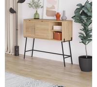 Fwstyle 2 Door Naïve Sapphire Oak Sideboard In Brown Brown