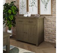 FWStyle 2 Door Sideboard Rustic Reclaimed Pine Finish Handcrafted