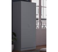 Fwstyle 2 Door Wardrobe Matt Grey Finish Tunis Grey One Size