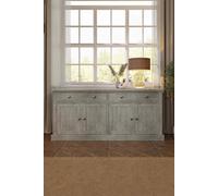 Fwstyle 2 Drawer 4 Door Large Sideboard Solid Reclaimed Pine Limewashed Finish In Grey Grey