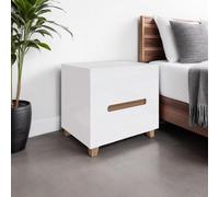 Fwstyle 2 Drawer Bedside Table Nightstand Click Assembled White Gloss