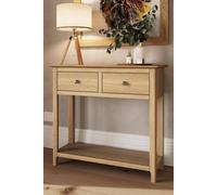 Fwstyle 2 Drawer Console Table Natural Oak Large In Brown Brown