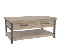 Fwstyle 2 Drawer Driftwood Solid Reclaimed Pine Coffee Table
