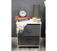FWStyle 2 Drawer Lotte Grey Fabric Drawer Unit
