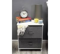 FWStyle 2 Drawer Lotte Grey Fabric Drawer Unit
