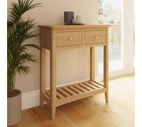 Fwstyle 2 Drawer Ready Assembled Natural Ash Console Table