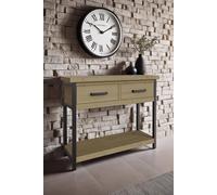 Fwstyle 2 Drawer Solid Pine Hallway Console Table In Brown Brown One Size