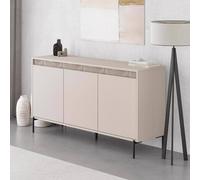 Fwstyle 3 Door Large Modern Sideboard - Sandstone In Beige Beige
