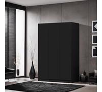 FWStyle Stora Modern 3 Door Wardrobe - Matt Black