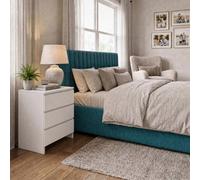 Fwstyle 3 Drawer White Chest Of Drawers Bedroom Storage (H) 60.5Cm (W) 45Cm (D) 35Cm